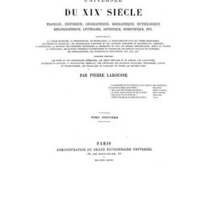 خرید و دانلود نسخه کامل کتاب Grand dictionnaire universel du XIXe siècle. Tom 9 (H-K) [Большой универсальный словарь XIX в.]