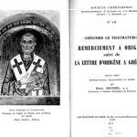 خرید و دانلود نسخه کامل کتاب Grégoire le Thaumaturge : Remerciements à Origène et Lettre d’Origène à Grégoire