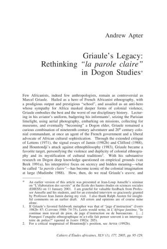 خرید و دانلود نسخه کامل کتاب Griaule’s Legacy: Rethinking la parole claire in Dogon Studies_68b83ba6bbcff.jpeg خرید و دانلود نسخه کامل کتاب Griaule’s Legacy: Rethinking la parole claire in Dogon Studies