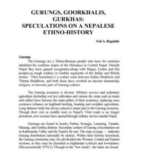 خرید و دانلود نسخه کامل کتاب Gurungs, Goorkhalis, Gurkhas: Speculations on a Nepalese ethno-history