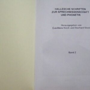 خرید و دانلود نسخه کامل کتاب Hallesche Schriften zur Sprechwissenschaft und Phonetik Band 2
