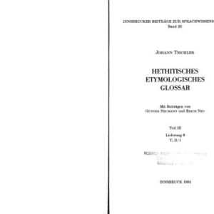خرید و دانلود نسخه کامل کتاب Hethitisches etymologisches Glossar. Teil III (T)