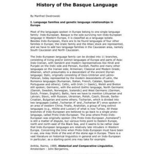 خرید و دانلود نسخه کامل کتاب History of the Basque Language
