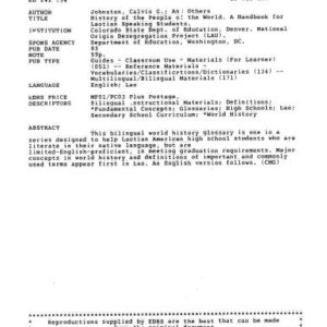 خرید و دانلود نسخه کامل کتاب History of the People of the World: A Bilingual Lao-English Glossary