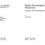 خرید و دانلود نسخه کامل کتاب Hittite Etymological Dictionary, vol. 6, Berlin-New York: Mouton de Gruyter