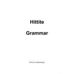خرید و دانلود نسخه کامل کتاب Hittite Grammar (+ pardigms)