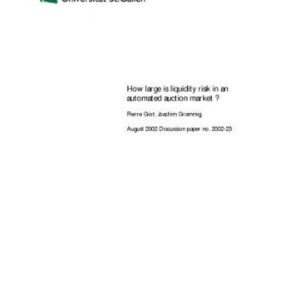 خرید و دانلود نسخه کامل کتاب How Large Is Liquidity Risk In An Automated