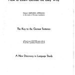 خرید و دانلود نسخه کامل کتاب How to Learn German the Easy Way: The Key to the German Sentence