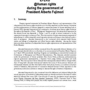 خرید و دانلود نسخه کامل کتاب Human rights under the government of President Alberto Fujimori