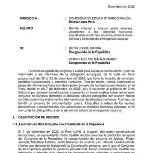 خرید و دانلود نسخه کامل کتاب Informe sobre diversas violaciones a los derechos humanos acontecidas en el Perú en el marco de la crisis política y el estado de emergencia nacional