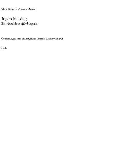 خرید و دانلود نسخه کامل کتاب Ingen lätt dag. / No easy day_68badd6f6e748.jpeg خرید و دانلود نسخه کامل کتاب Ingen lätt dag. / No easy day