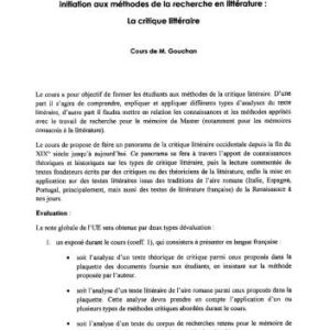 خرید و دانلود نسخه کامل کتاب Initiation aux méthodes de la recherche en littérature: la critique littéraire