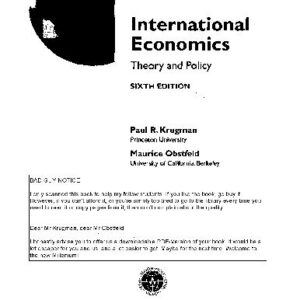 خرید و دانلود نسخه کامل کتاب International Economics (Addison-Wesley Series in Economics): Theory and Policy