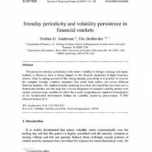 خرید و دانلود نسخه کامل کتاب Intraday periodicity and volatility persistence in financial markets