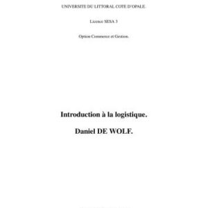 خرید و دانلود نسخه کامل کتاب Introduction à la logistique