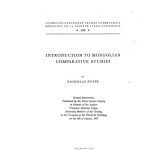 خرید و دانلود نسخه کامل کتاب Introduction to Mongolian comparative studies