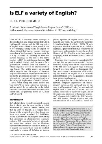 خرید و دانلود نسخه کامل کتاب Is ELF a variety of English?_68c22fdaa6e48.jpeg خرید و دانلود نسخه کامل کتاب Is ELF a variety of English?