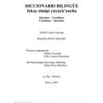 خرید و دانلود نسخه کامل کتاب Iskay simipi yuyayk’ancha: Quechua – Castellano, Castellano – Quechua