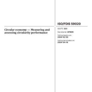 خرید و دانلود نسخه کامل کتاب ISO/FDIS 59020:2024 Circular economy — Measuring and assessing circularity performance