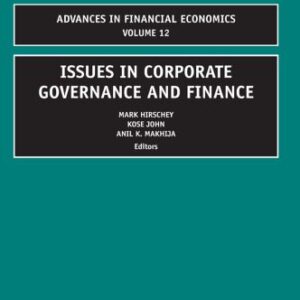 خرید و دانلود نسخه کامل کتاب Issues in Corporate Governance and Finance, Volume 12 (Advances in Financial Economics)