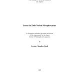 خرید و دانلود نسخه کامل کتاب Issues in Zulu Verbal Morphosyntax