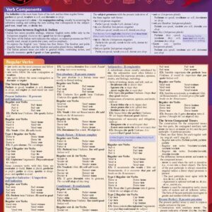 خرید و دانلود نسخه کامل کتاب Italian Verbs: A Quickstudy Laminated Reference Guide