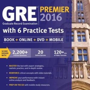 خرید و دانلود نسخه کامل کتاب Kaplan GRE Premier 2016 with 6 Practice Tests