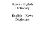 خرید و دانلود نسخه کامل کتاب Kewa – English Dictionary / English – Kewa Dictionary
