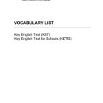 خرید و دانلود نسخه کامل کتاب Key English Test (KET) – Vocabulary list