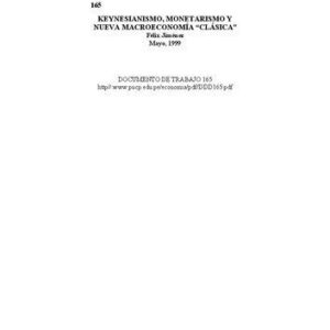 خرید و دانلود نسخه کامل کتاب KEYNESIANISMO, MONETARISMO Y NUEVA MACROECONOMÍA “CLÁSICA”