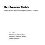 خرید و دانلود نسخه کامل کتاب Kuy Grammar Sketch: A basic grammar sketch of the Kuy Ntua language in Cambodia
