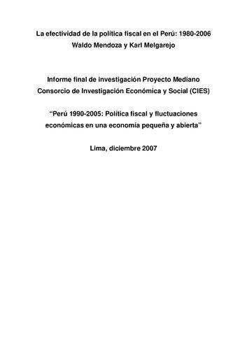 خرید و دانلود نسخه کامل کتاب La efectividad de la política fiscal en el Perú: 1980-2006_68c80e36b45de.jpeg خرید و دانلود نسخه کامل کتاب La efectividad de la política fiscal en el Perú: 1980-2006