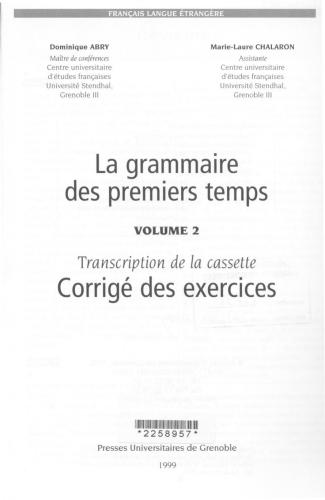 خرید و دانلود نسخه کامل کتاب La grammaire des premiers temps (volume 2) – Corrigés_68c419d5c9a3f.jpeg خرید و دانلود نسخه کامل کتاب La grammaire des premiers temps (volume 2) – Corrigés