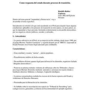 خرید و دانلود نسخه کامل کتاب La justicia militar y la impunidad : Como respuesta del estado durante procesos de transición. Ponencia presentada en el Seminario Internacional: “Impunidad y sus Efectos en los Procesos Democráticos”. Santiago de Chile, 14 de diciembre de 1996