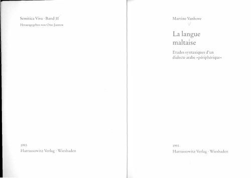 خرید و دانلود نسخه کامل کتاب La langue maltaise. Etudes syntaxiques d’un dialecte arabe »périphérique«_68b897aa73d2c.jpeg خرید و دانلود نسخه کامل کتاب La langue maltaise. Etudes syntaxiques d’un dialecte arabe »périphérique«