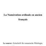 خرید و دانلود نسخه کامل کتاب La Numération ordinale en ancien français