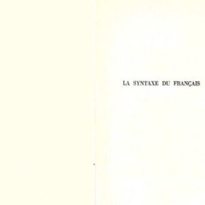 خرید و دانلود نسخه کامل کتاب La Syntaxe du français