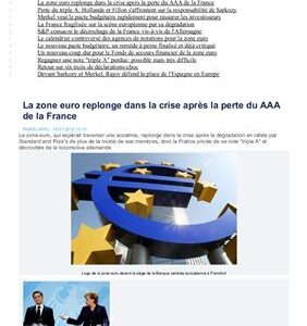 خرید و دانلود نسخه کامل کتاب La zone euro replonge. Статьи для реферирования. Уровень – III-V курсы факультетов иностранных языков