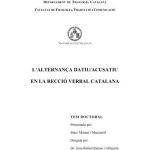 خرید و دانلود نسخه کامل کتاب L’alternança datiu/acusatiu en la recció verbal catalana