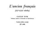 خرید و دانلود نسخه کامل کتاب L’ancien français, 3e édition