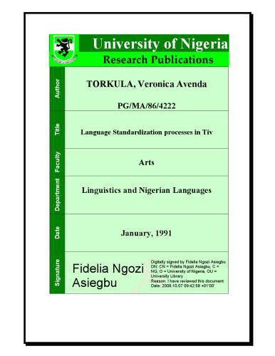 خرید و دانلود نسخه کامل کتاب Language Standardization processes in Tiv_68b98f39822cf.jpeg خرید و دانلود نسخه کامل کتاب Language Standardization processes in Tiv