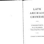 خرید و دانلود نسخه کامل کتاب Late Archaic Chinese