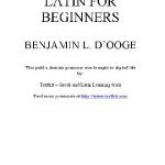 خرید و دانلود نسخه کامل کتاب Latin for beginners