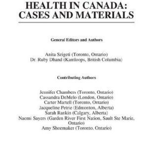 خرید و دانلود نسخه کامل کتاب Law and Mental Health in Canada: Cases and Materials