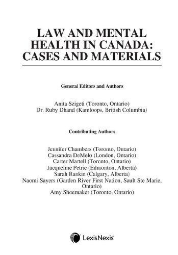 خرید و دانلود نسخه کامل کتاب Law and Mental Health in Canada: Cases and Materials_68c769148639e.jpeg خرید و دانلود نسخه کامل کتاب Law and Mental Health in Canada: Cases and Materials