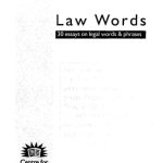 خرید و دانلود نسخه کامل کتاب Law words: 30 essays on legal words & phrases