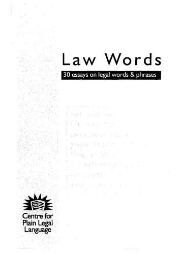 خرید و دانلود نسخه کامل کتاب Law words: 30 essays on legal words & phrases_68c222eee4c31.jpeg خرید و دانلود نسخه کامل کتاب Law words: 30 essays on legal words & phrases