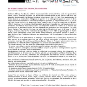 خرید و دانلود نسخه کامل کتاب Le Musée d’Orsay: son histoire, ses collections. Une fiche d’activités