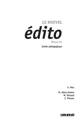خرید و دانلود نسخه کامل کتاب Le nouvel édito. Guide pedagogique. Niveau B1_68c4556d2b6c0.jpeg خرید و دانلود نسخه کامل کتاب Le nouvel édito. Guide pedagogique. Niveau B1