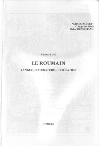 خرید و دانلود نسخه کامل کتاب Le Roumain. Langue, Littérature, civilisation_68b8ab384b232.jpeg خرید و دانلود نسخه کامل کتاب Le Roumain. Langue, Littérature, civilisation